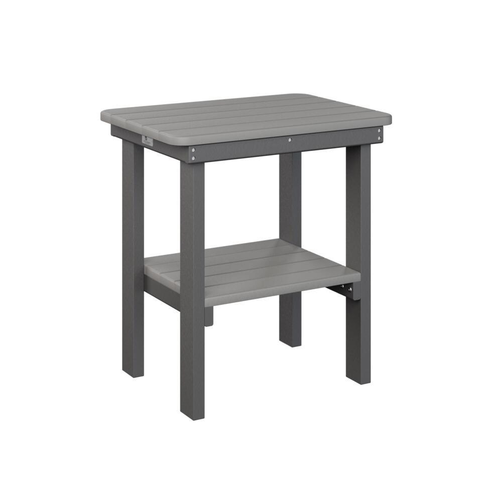 Berlin Gardens Rectangular End Table - Light Gray on Smoke Gray thumbnail