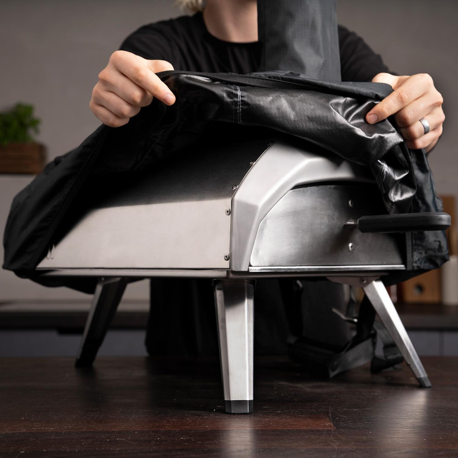 Ooni UU-P0A200 Karu 12 Pizza Oven Cover - Snug Fit - Lifestyle thumbnail