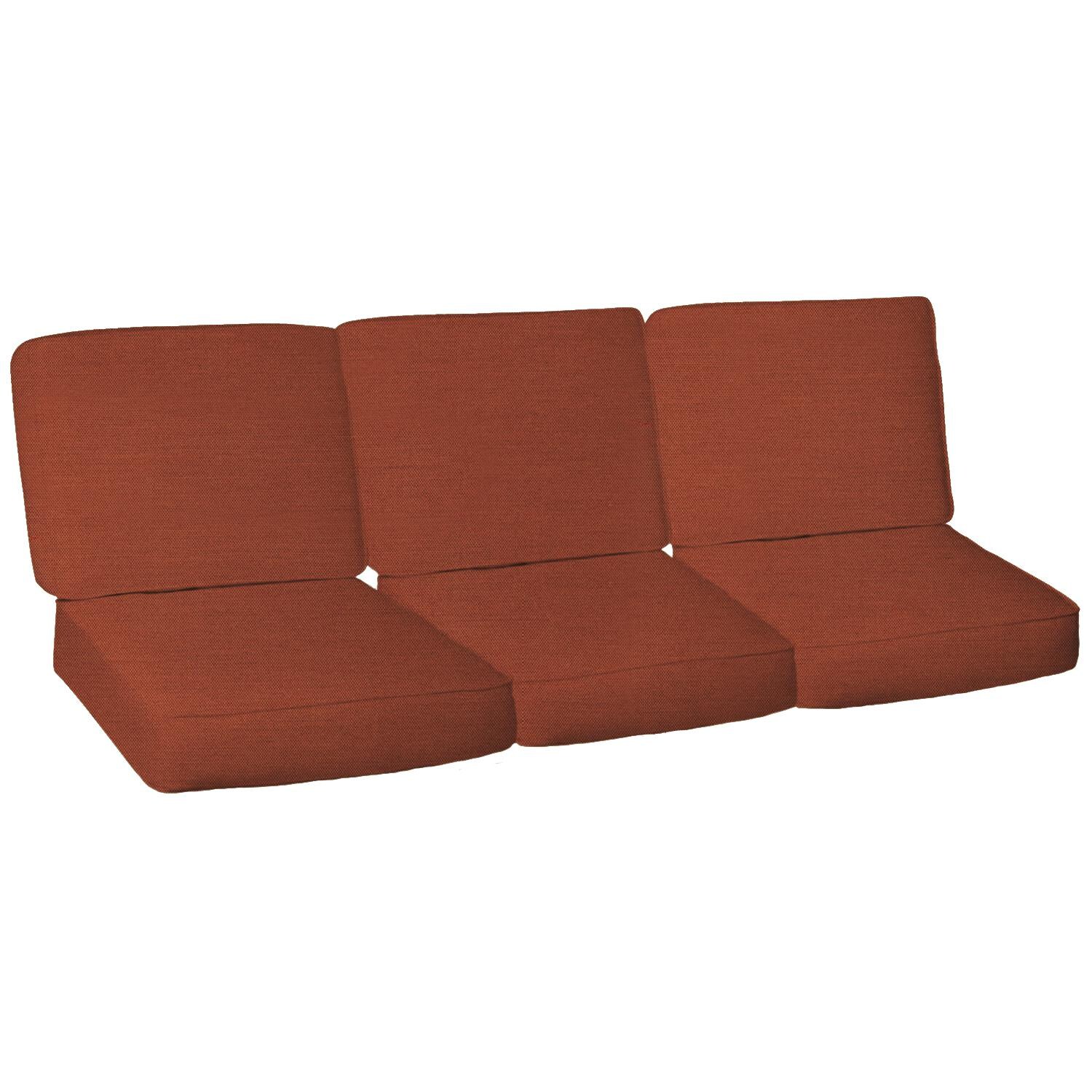 Sunbrella Canvas Paprika 6 Piece Large Outdoor Replacement Sofa Cushion