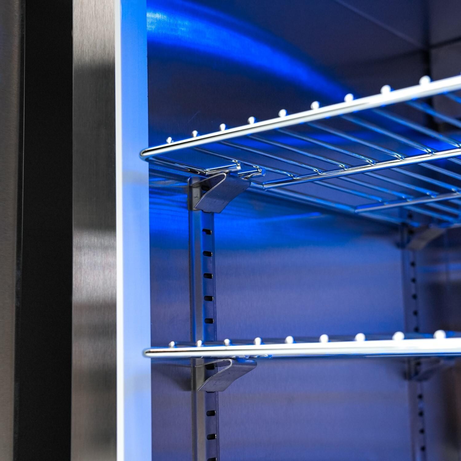 Mont Alpi - MAi805-BSSBEVFC - Deluxe Propane Gas Island Grill W/ Beverage Center, Refrigerator Cabinet, Infrared Side Burner, & Rotisserie Kit - Black Stainless Steel - Shelf Brackets - Detail thumbnail