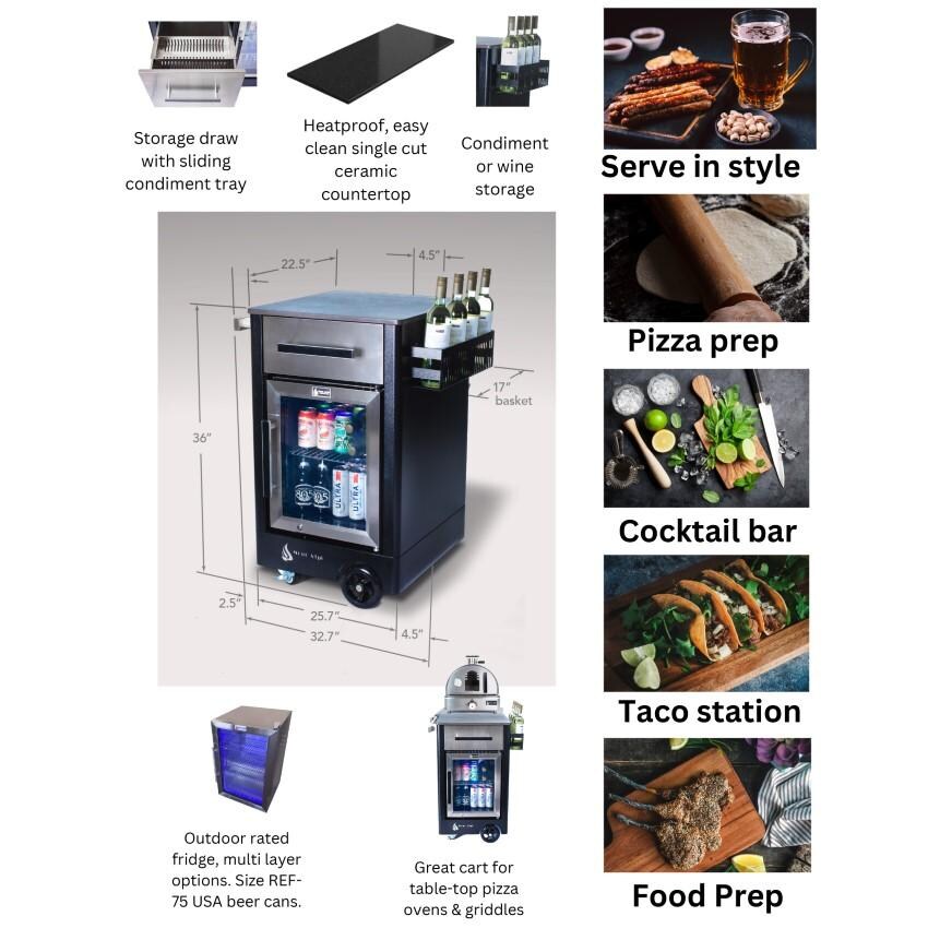 Mont Alpi Medium Prep Cart and Fridge - Sell Sheet - Detail thumbnail