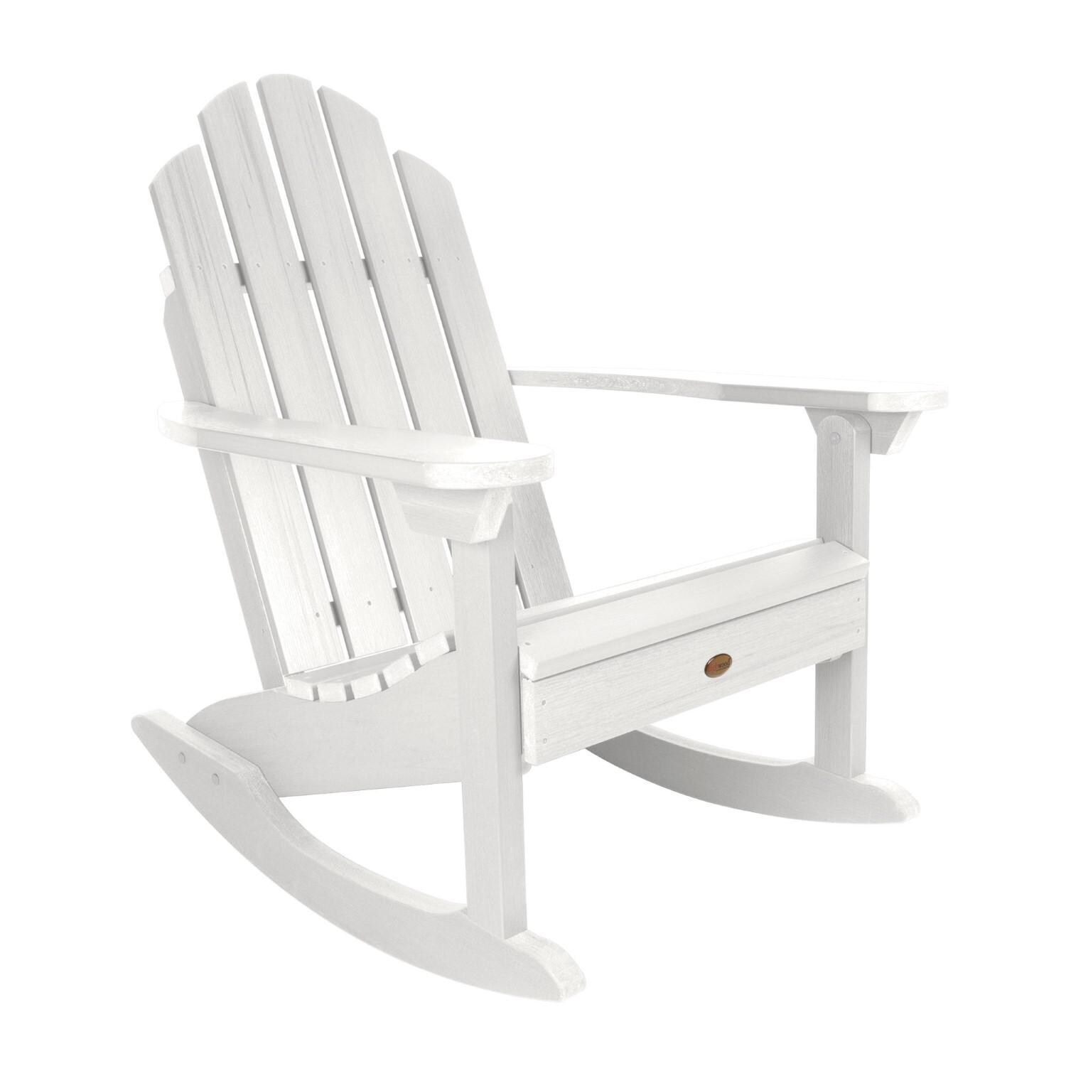 Lakeview Paradise Key Adirondack Rocking Chair - White - On White thumbnail