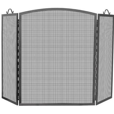 UniFlame 56-Inch 3 Fold Olde World Iron Fireplace Screen With Handles - S-1172