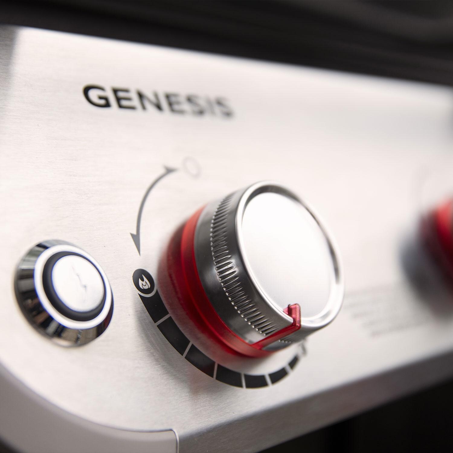 Weber GENESIS 1500011 E-315 Propane Grill - Black - ControlKnob - Close Up View - Detail thumbnail