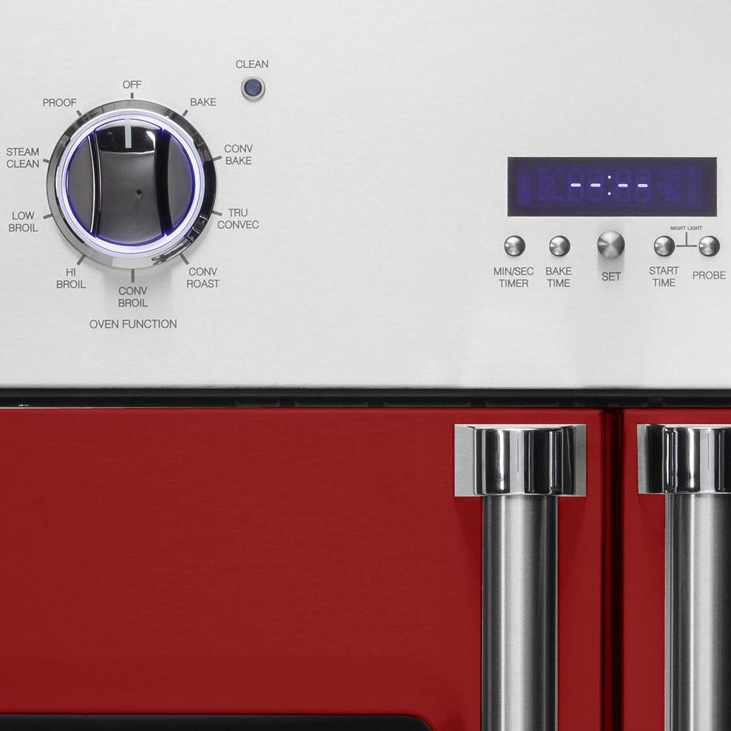 Viking Professional 7 Series 30-Inch Built-In French Door Convection Electric Oven - Close-up of Controls thumbnail