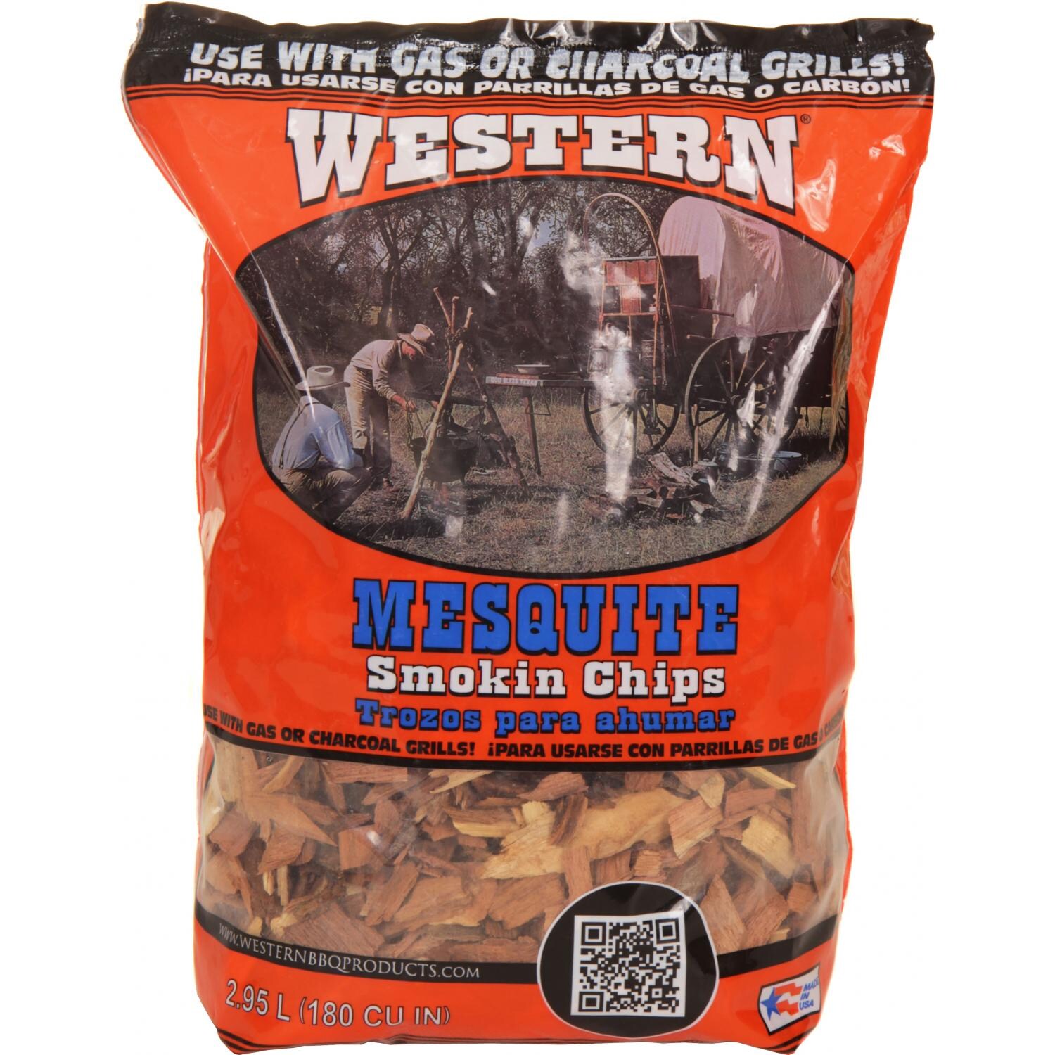 Western Mesquite BBQ Smoking Chips (180 Cu. In.) BBQ Guys