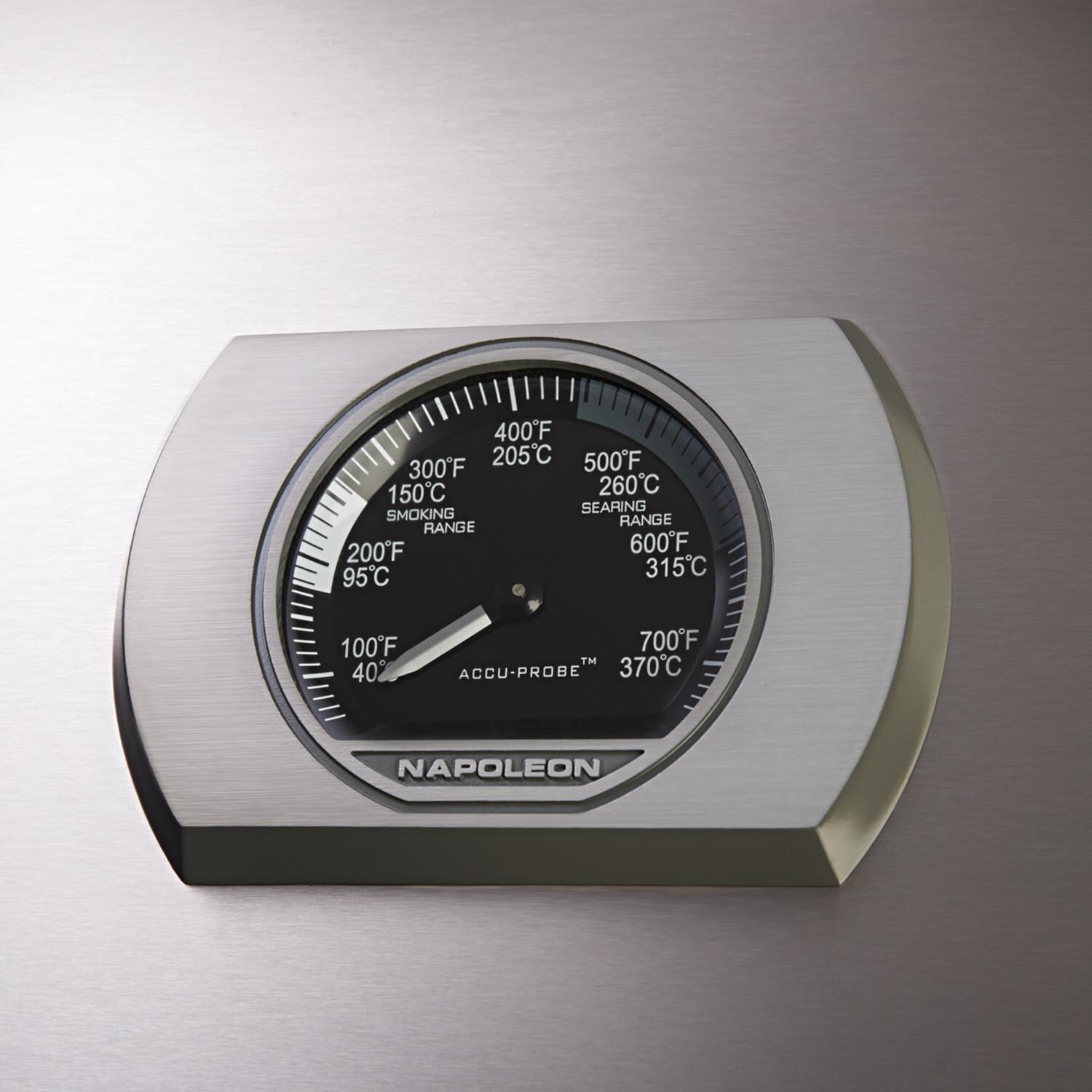 Napoleon Rogue 425 Propane Gas Grill with Range Side Burner - R425SBPSS (2019) - Accu-Probe Temp Gauge thumbnail