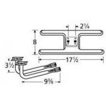 Stainless Steel H Twin, Centered, 2.25 Inch Offset Burner 10902-78402 image
