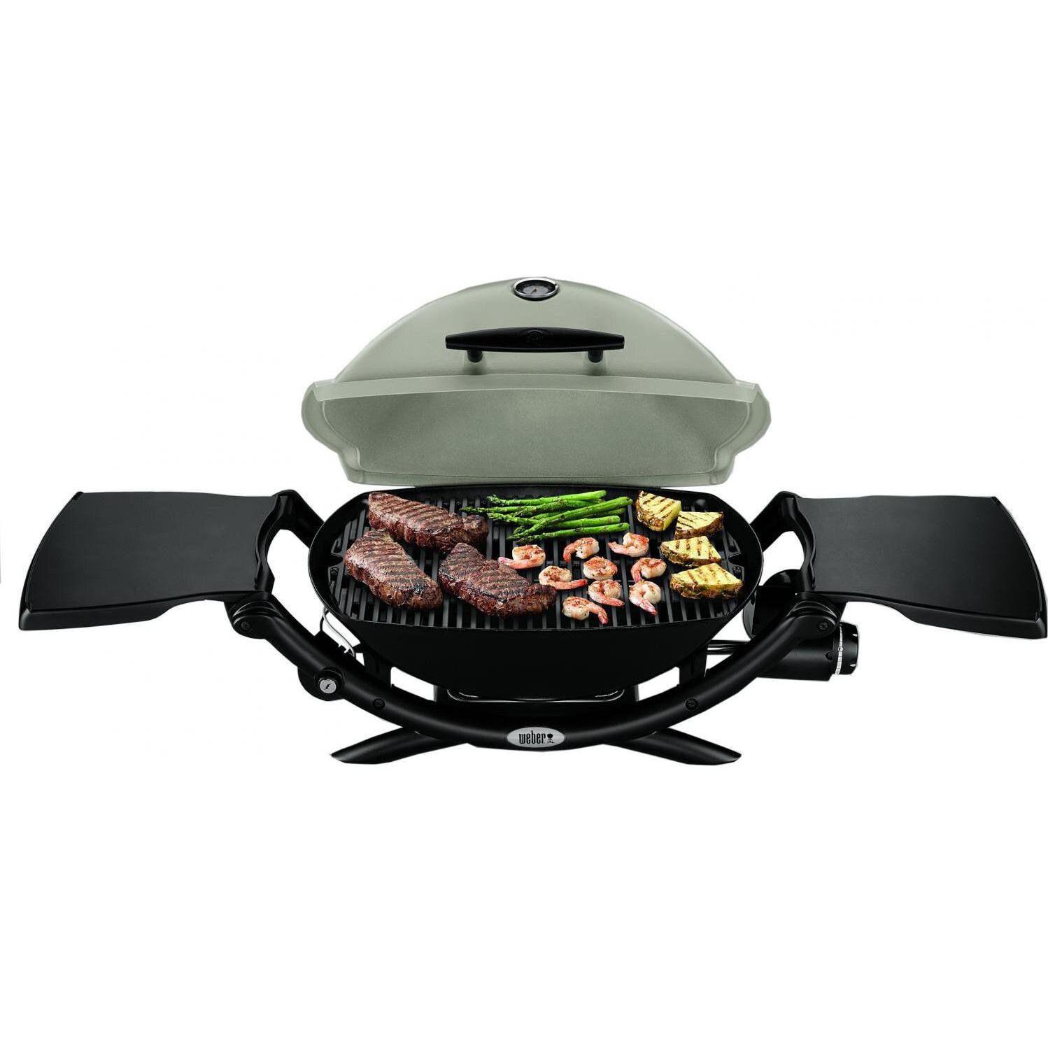 Weber Q 2200 Portable Propane Gas Grill - Shown With Food thumbnail