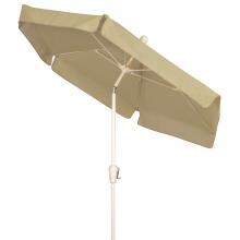 FiberBuilt 7.5 Ft. Aluminum Market Patio Umbrella W/ Crank Lift & Tilt - Beige image