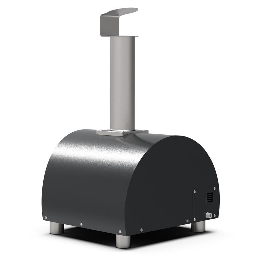 Alfa FXMD-PT-GGRA-U Moderno Portable Pizza Oven - Ardesia Grey - Back Left thumbnail