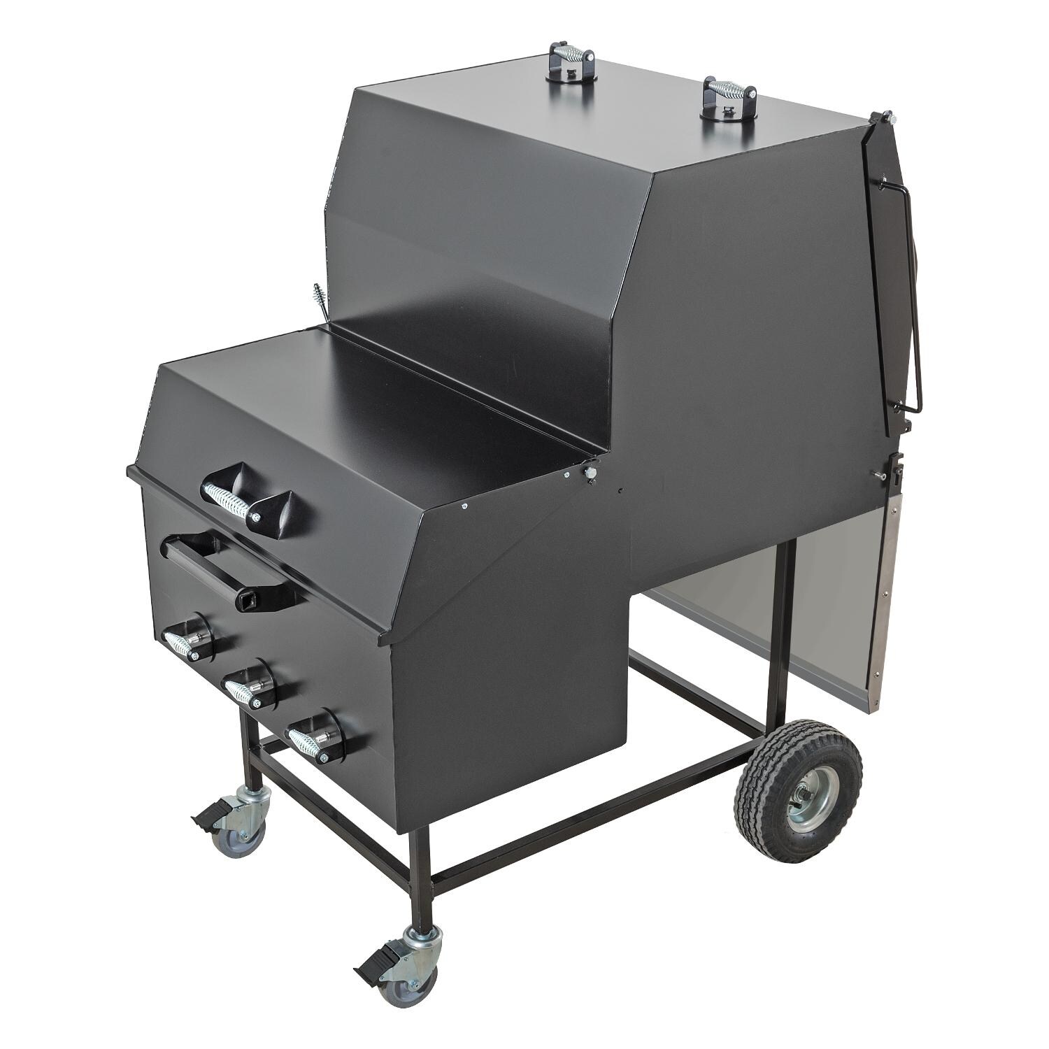 The Good-One 09300AOH Marshall Gen III 38-Inch Freestanding Charcoal Smoker - Side View thumbnail