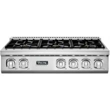 Viking Professional 7 Series 36-Inch 6-Burner Natural Gas Rangetop - Stainless Steel - VGRT7366BSS image