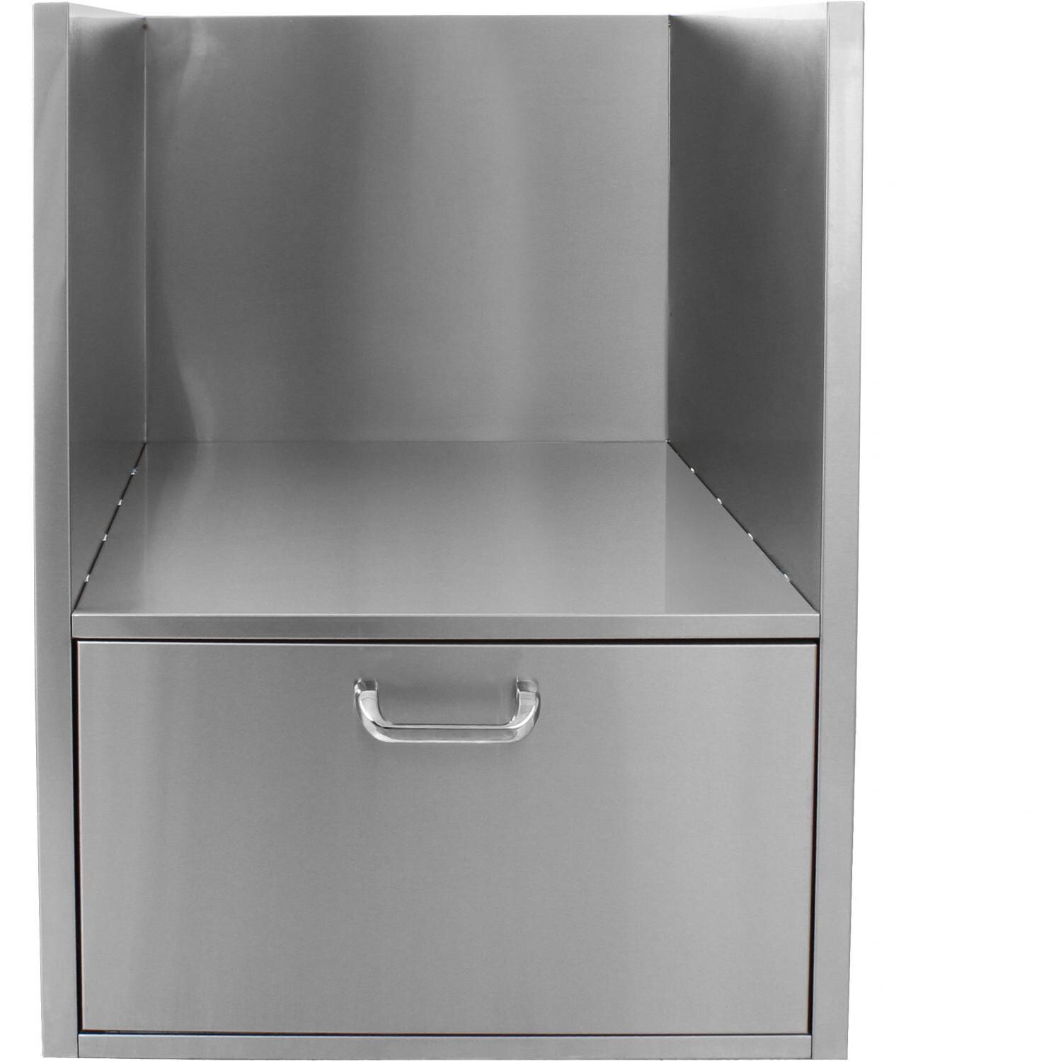 BBQGuys Signature Built In Universal Kamado Sleeve With Drawer - BBQ-KMSLV-20