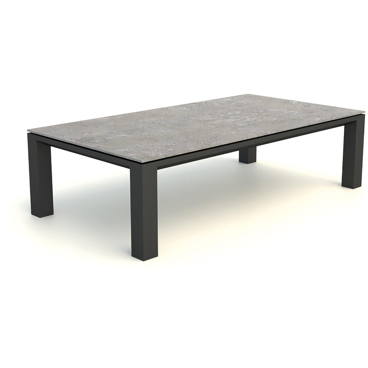 KETTLER Concept 55 Inch Lava Aluminum Coffee Table by - 0159-205-241