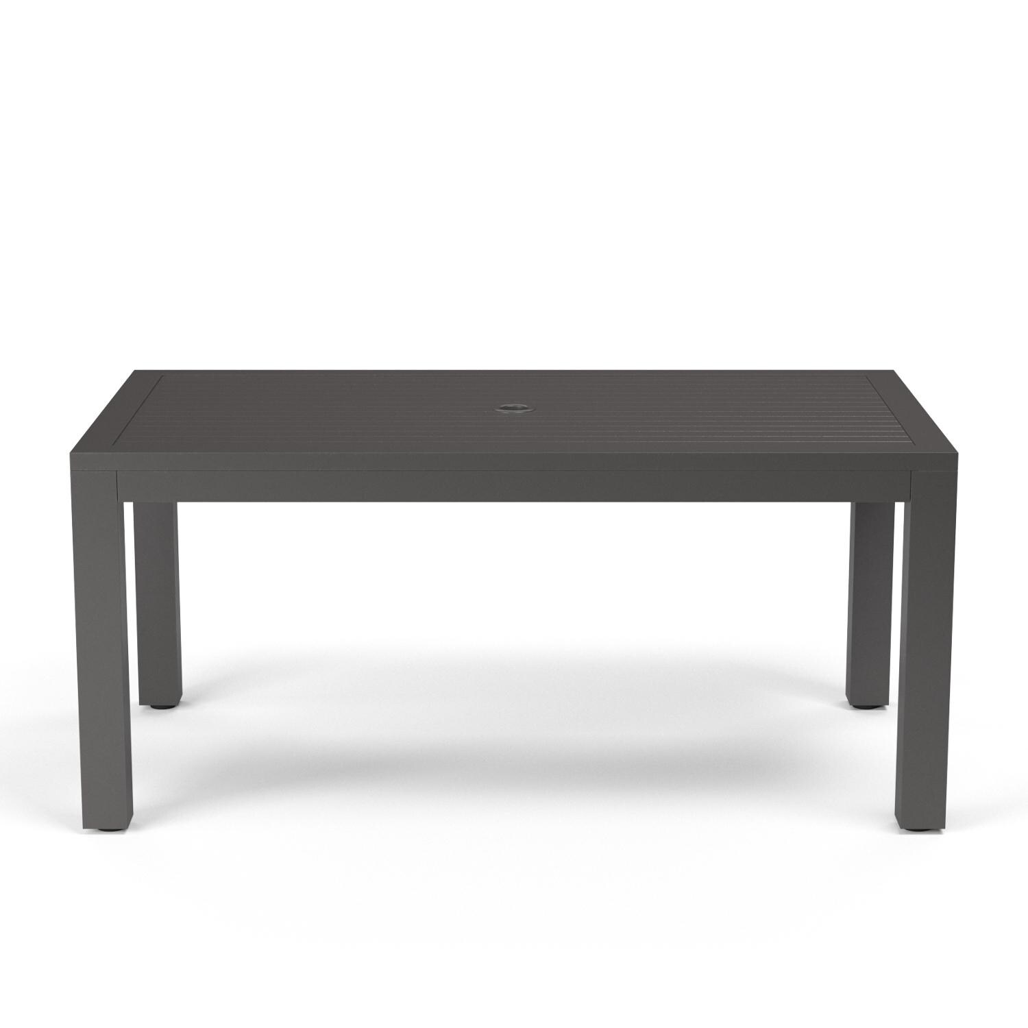 Sunset West - 1201-T64 - Vegas 36 x 64 Inch Rectangular Aluminum Patio Dining Table W/ Umbrella Hole - Long Side thumbnail
