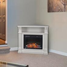 Napoleon Cogan 38-Inch Electric Fireplace Mantel Package with 24-Inch Cinema Firebox - White - NEFCP24-0116W image