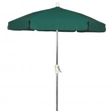 FiberBuilt 7.5 Ft. Aluminum Market Patio Umbrella With Crank Lift - Forest Green image
