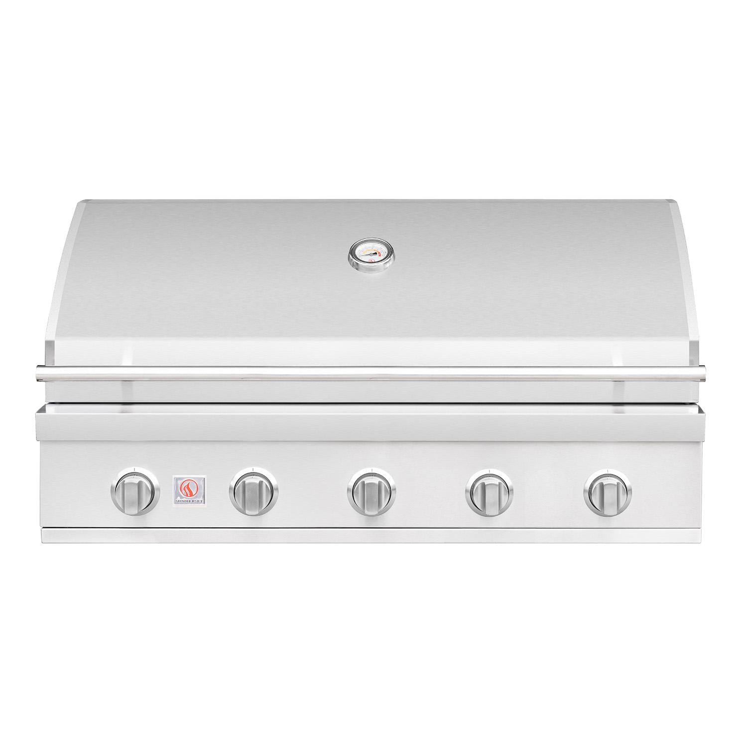 Summerset SZR40 Sizzler 40-in 5 Burner Built-In Propane Grill - Hood Closed - White Background thumbnail