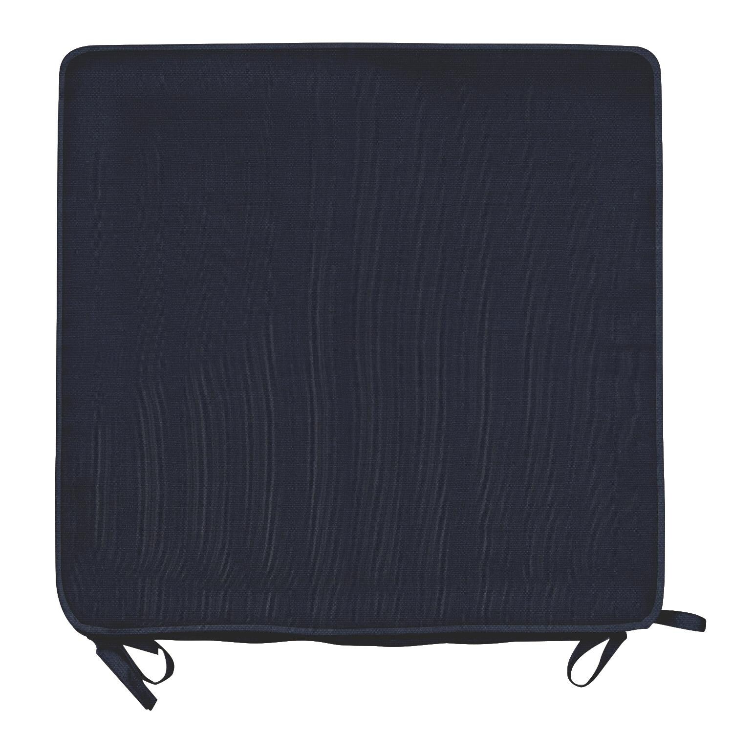 Sunbrella Canvas Navy Medium Outdoor Replacement Seat Cushion W/ Piping By UltimatePatio.com - Top View thumbnail