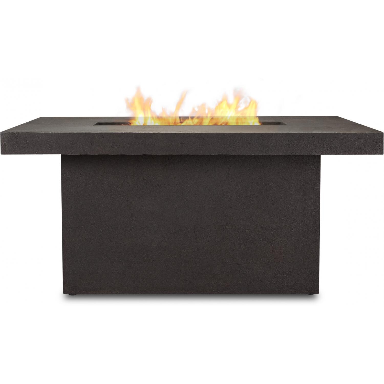 Real Flame Ventura LP Fire Pit Chat Table - Rectangle - Front - Kodiak Brown thumbnail