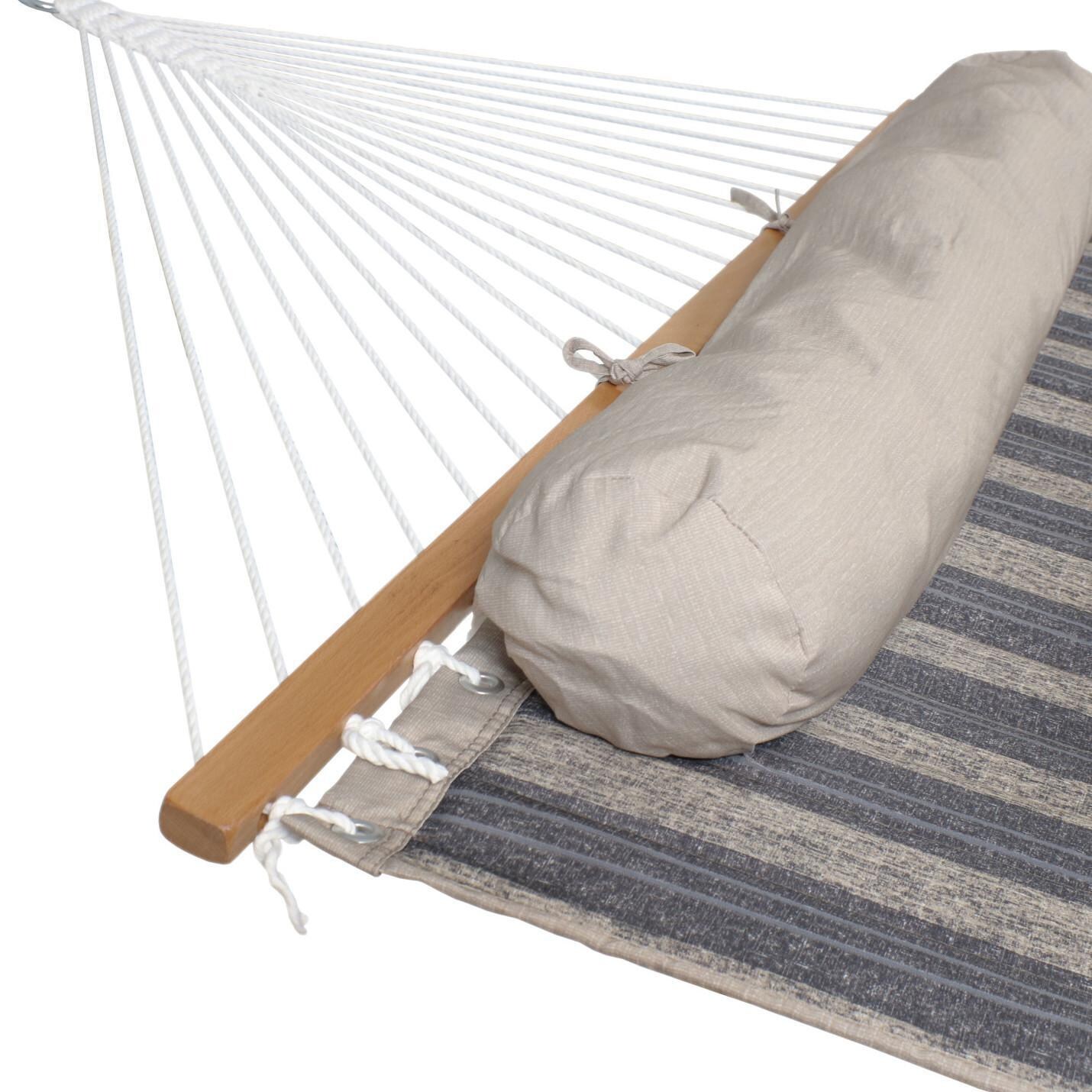 Ultimate Patio Quilted Double Hammock w/ 15-Foot Steel Beam Stand & Pillow - Mountainside - Hammock Bed Detail thumbnail