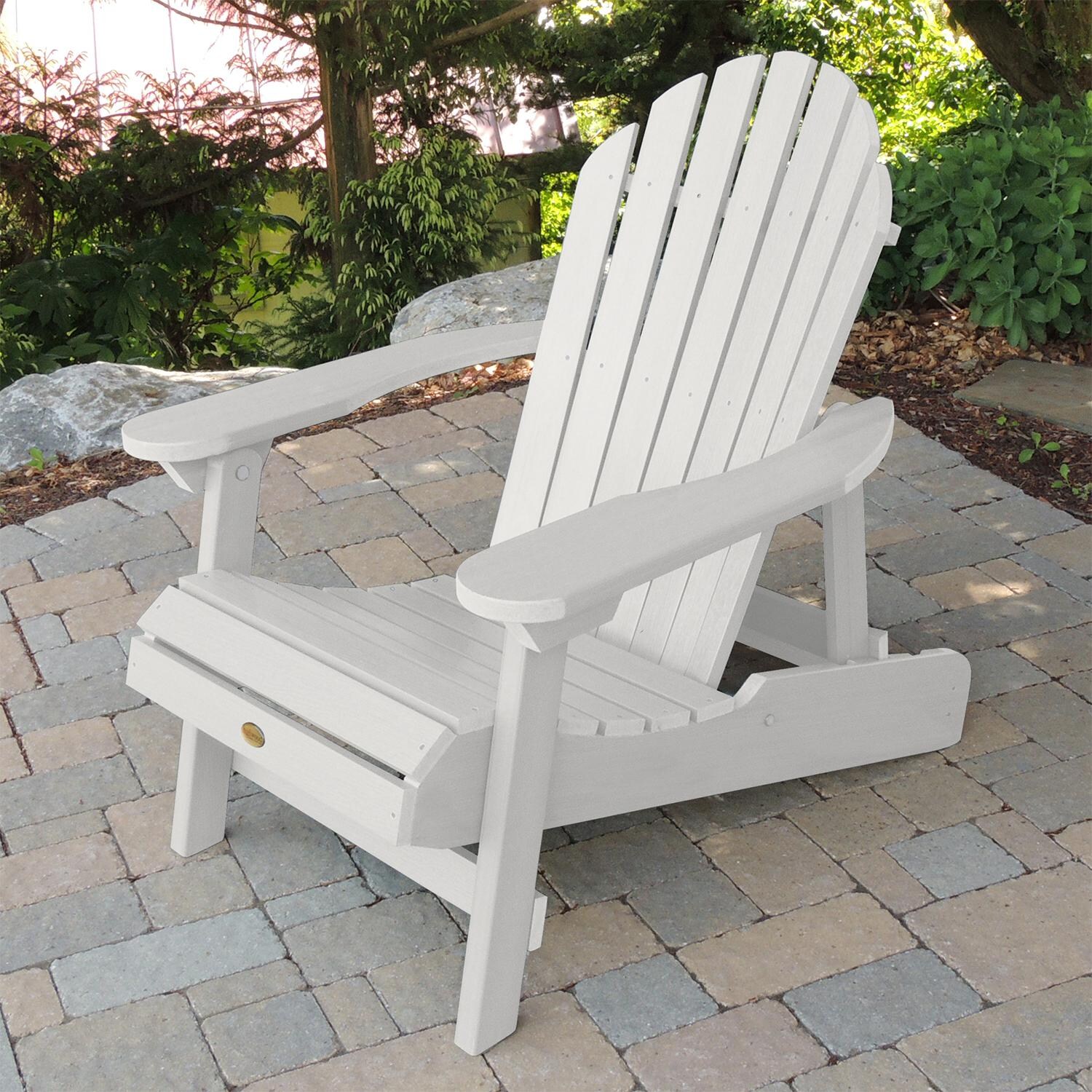 Highwood USA Hamilton Folding & Reclining Adirondack Chair - White - AD-CHL1-WHE image