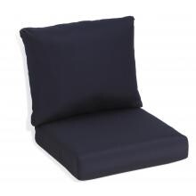 Sunbrella Canvas Navy Medium Outdoor Replacement Club Chair Cushion Set W/ Knife Edge By Oxford Garden image