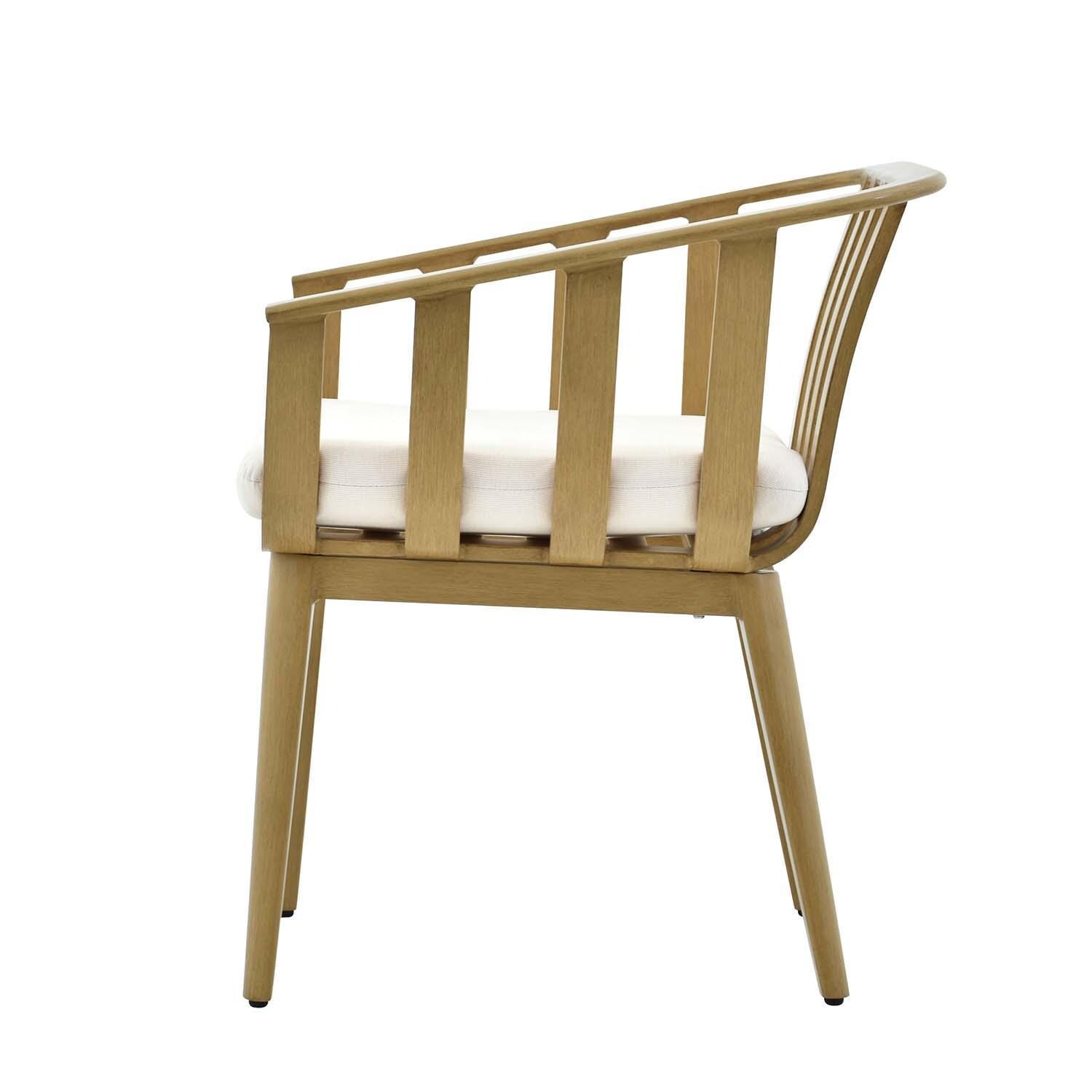 Ranch Pointe 5 Pc Set Aluminum Dining Set By Lakeview Outdoor Designs - Chair Side View - White Background thumbnail