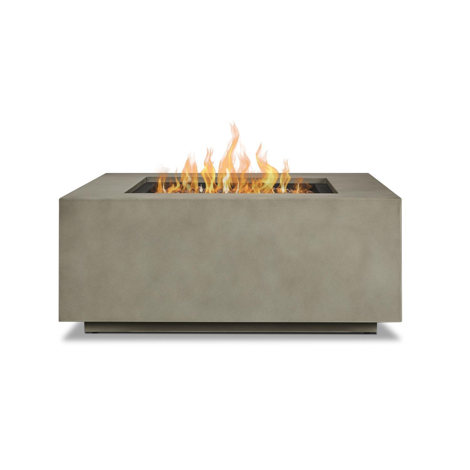 Elysian 36 Inch Square Powder Coated Steel Natural Gas Fire Pit in