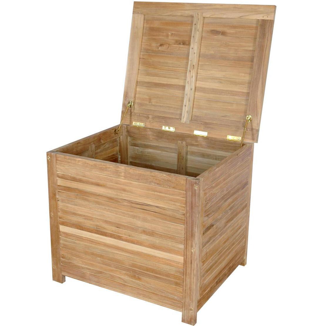 Anderson Teak Camrose Teak Patio Small Storage Box - Open thumbnail