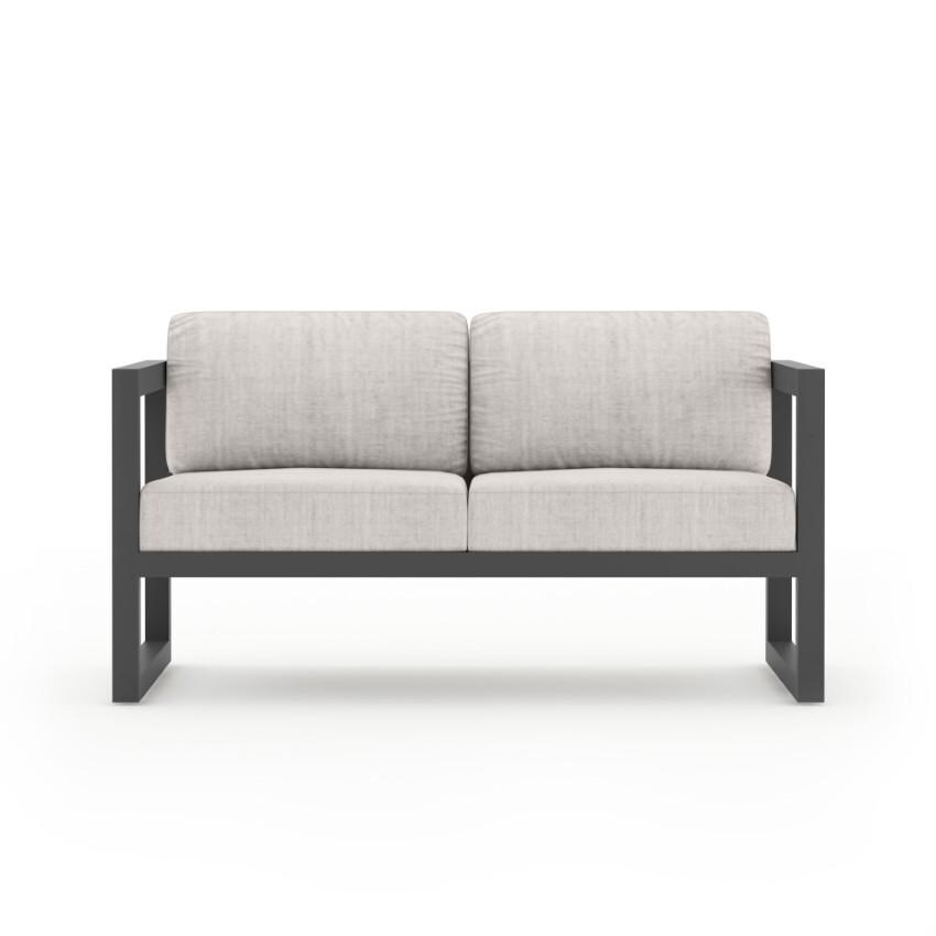 Misty Cove 3 Piece Seating Set in Slate w/Sofa & Cast Silver Cushions by Lakeview - Loveseat - White Background thumbnail