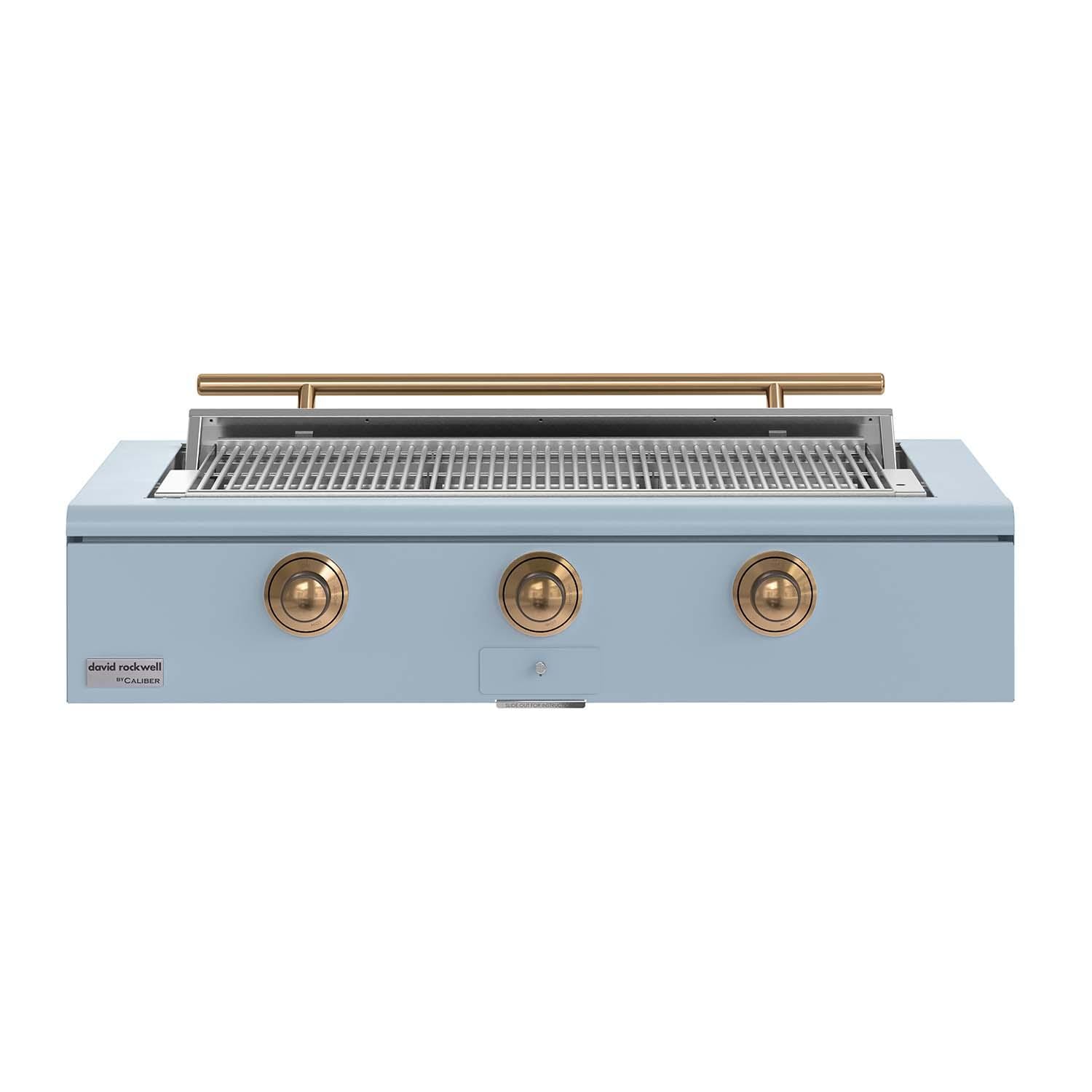 Caliber 48-in Natural Gas Built-In Rockwell Grill - Bluestone w/ Gold Hardware - CRG-48BN00-A-152-H08