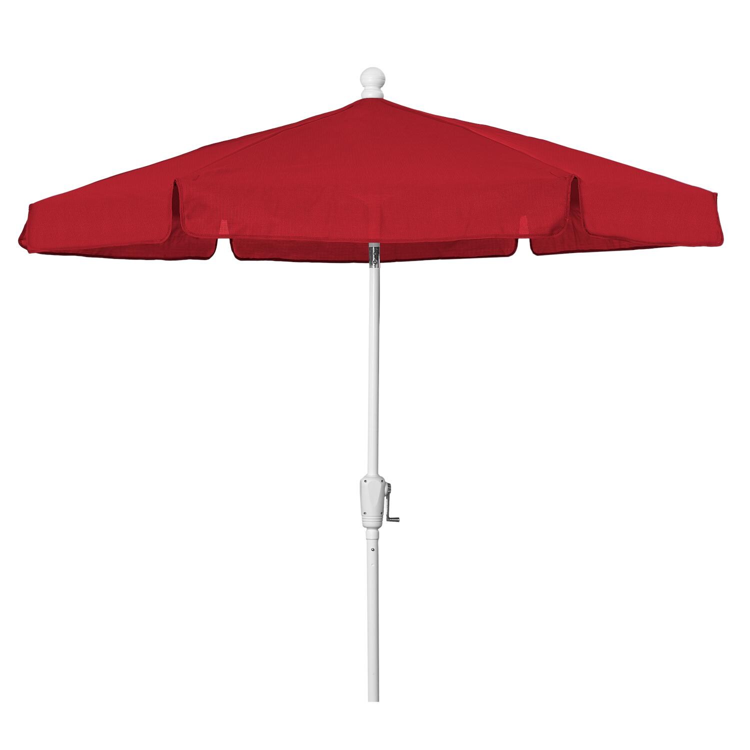 FiberBuilt 7.5 Ft Aluminum Red Market Patio Umbrella W/ Crank Lift & Tilt - Straight thumbnail