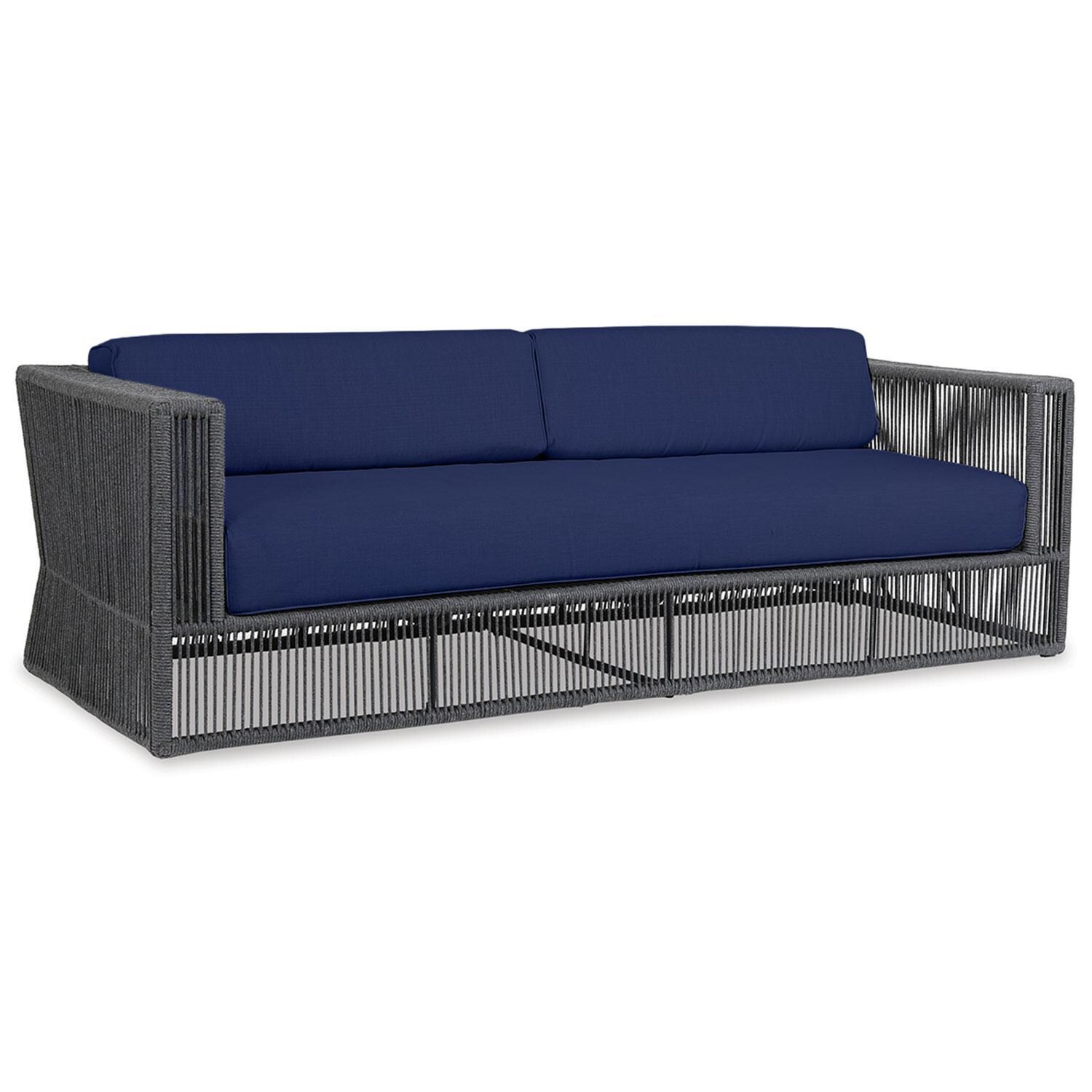 Milano Aluminum & Olefin Rope Sofa in Echo Midnight w/ Self Welt By Sunset West