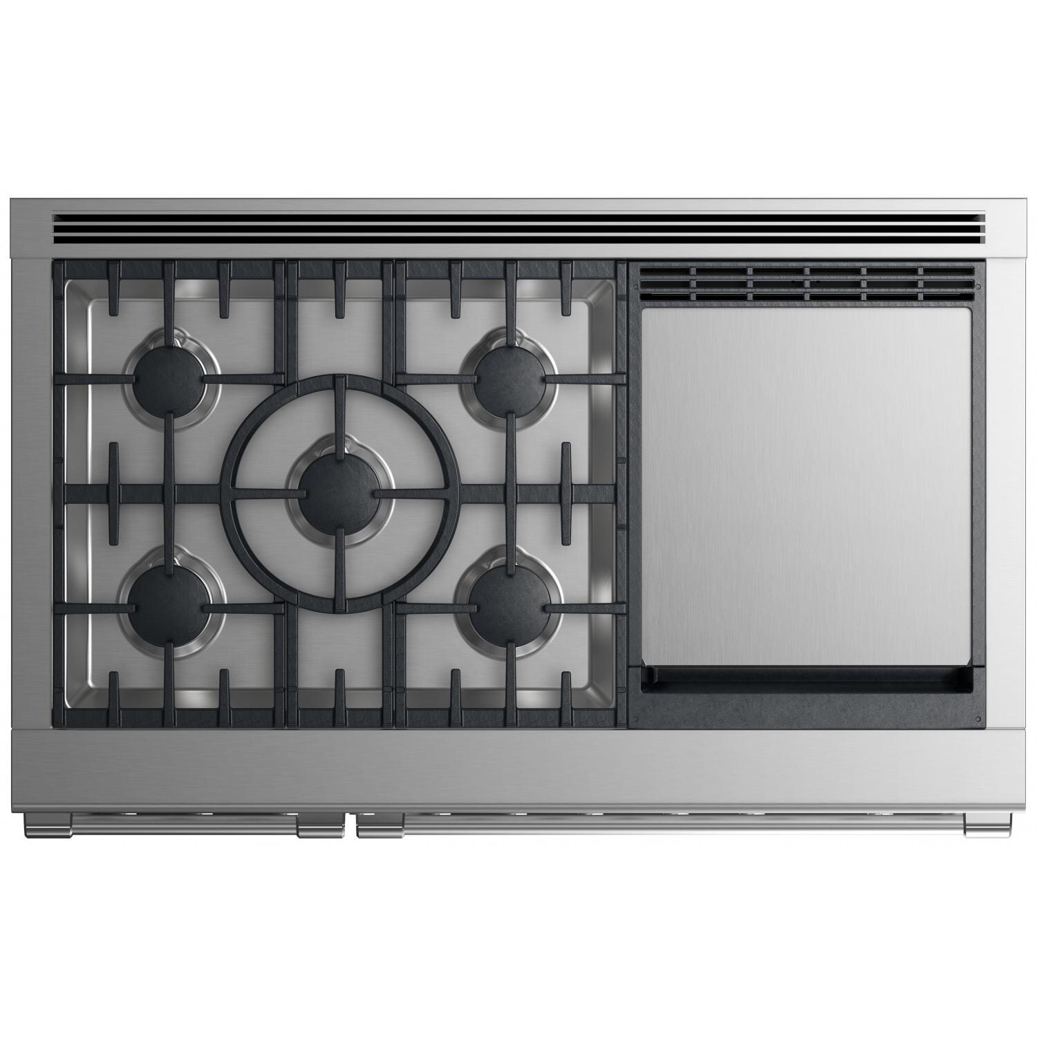 Fisher Paykel Professional 48-Inch 5-Burner Gas Range With Griddle - Top View thumbnail