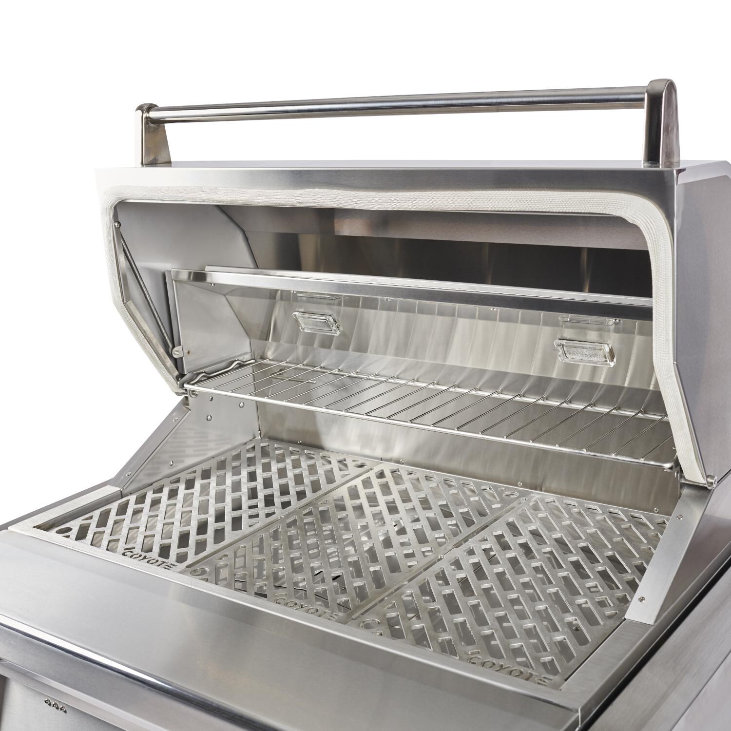 Coyote - C1P36 - 36-Inch Built-In Pellet Grill - Versa-Rack Single Warming Rack thumbnail