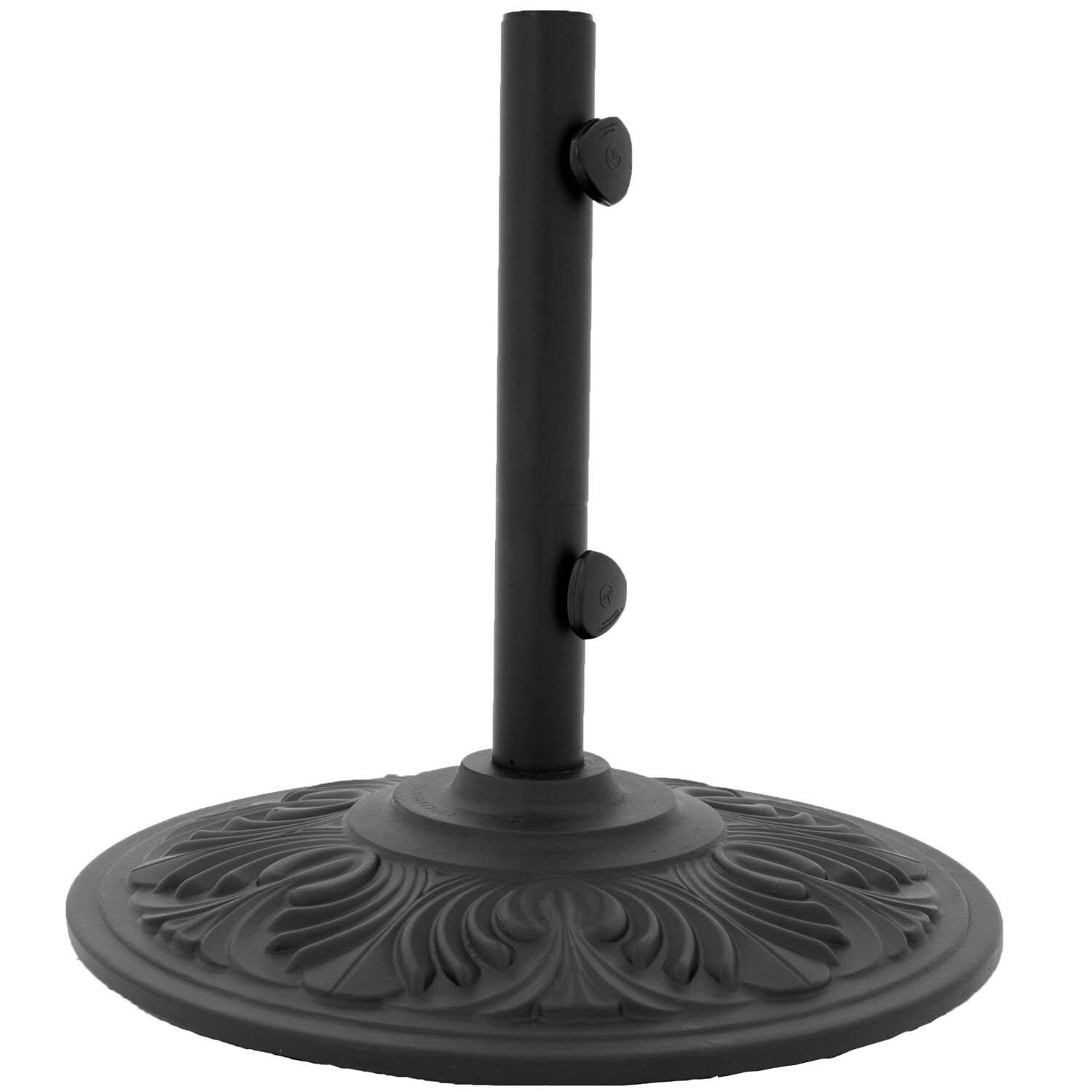Treasure Garden Art Deco 50 Pound Cast Aluminum Patio Umbrella Base - Black thumbnail
