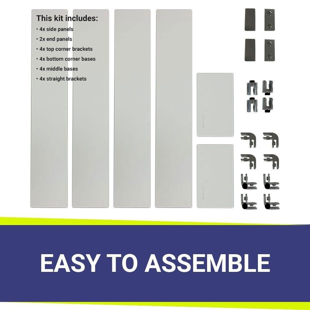 BBQGuys Signature FG-LCB-60 Polished Glass Flame Guard For 60-Inch Linear Drop-In Fire Pit Pans - Components Listing thumbnail