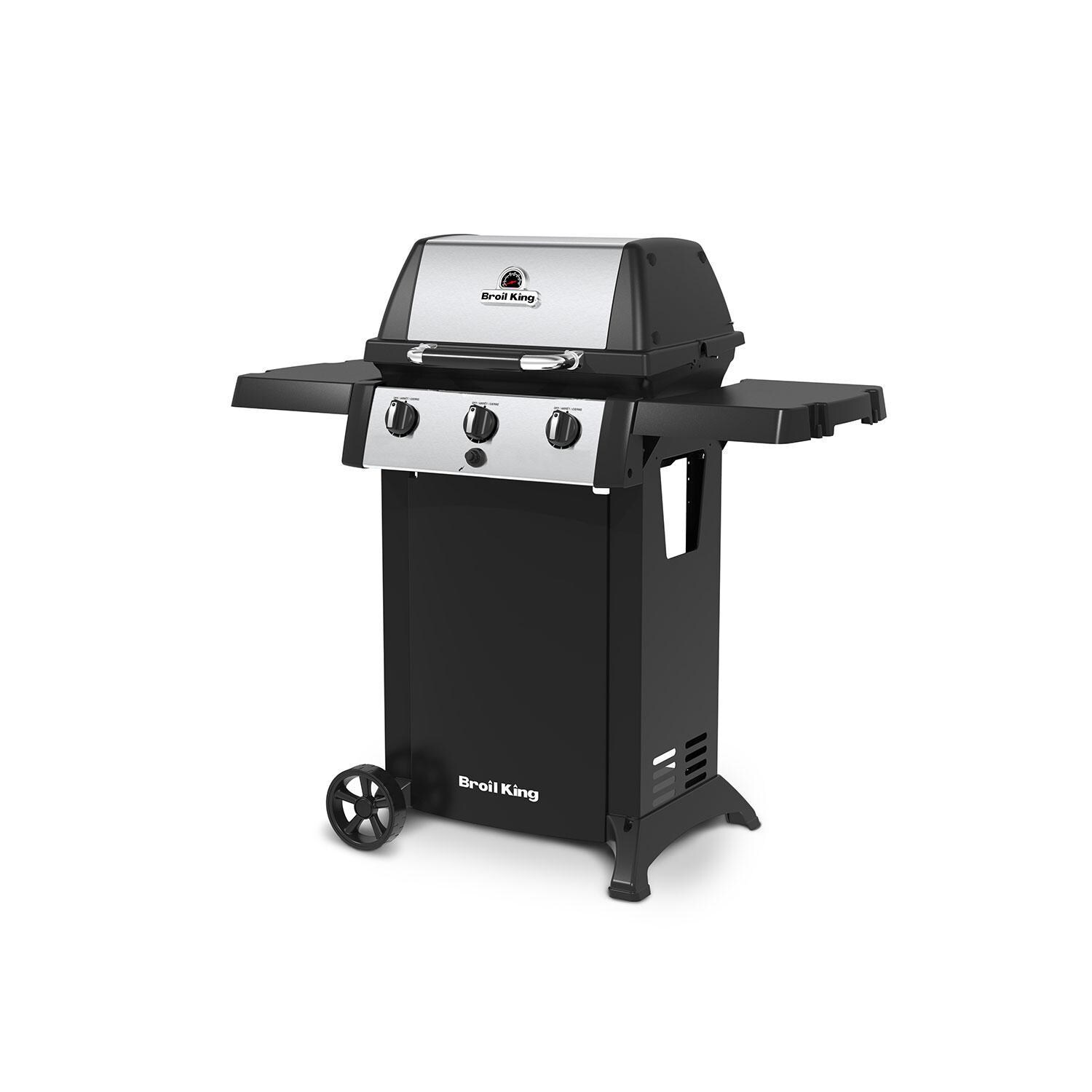 Broil King 814154 21 Inch Gem 310 Propane Gas Grill - Lid Down - Angled Left - White Background thumbnail