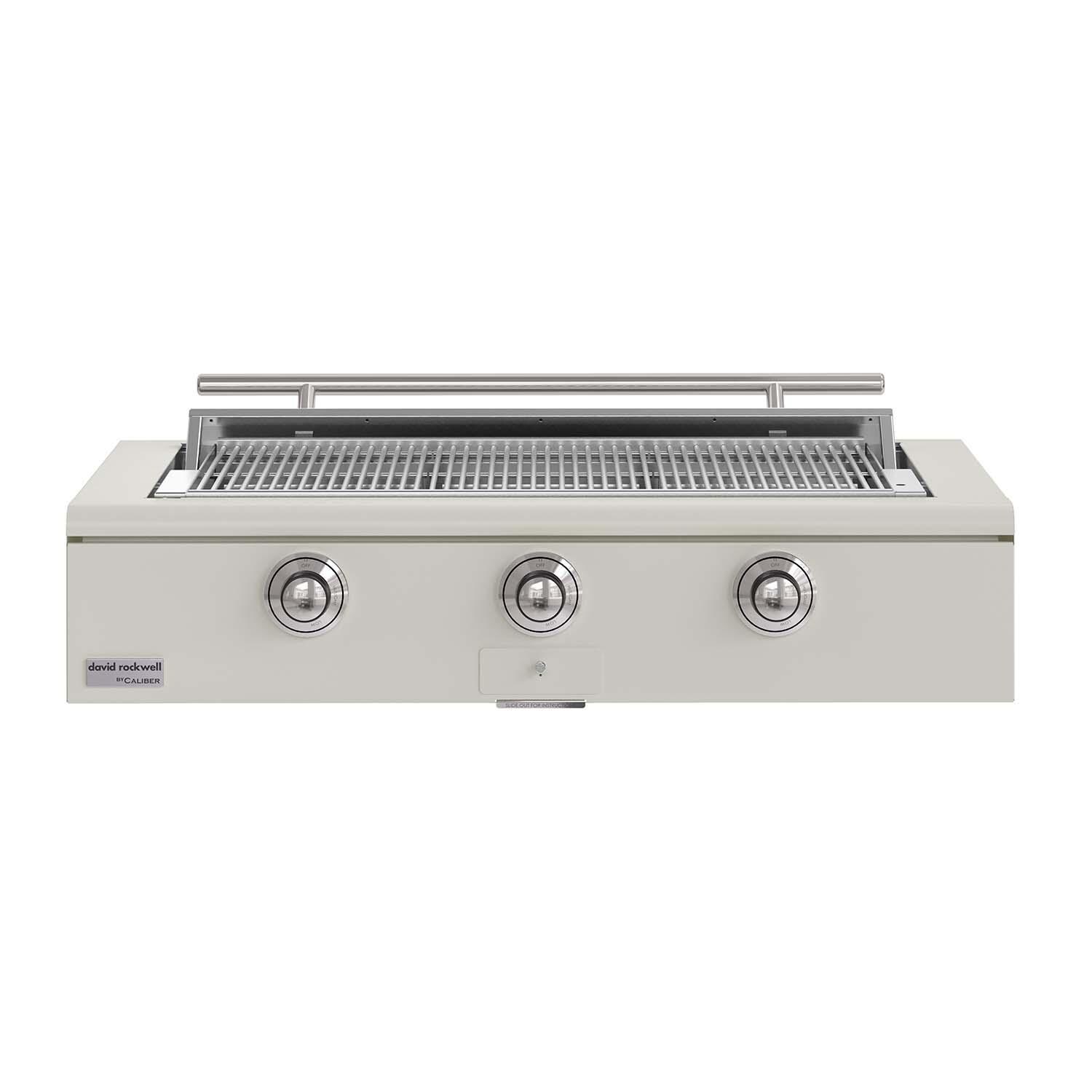 Caliber 48-in Natural Gas Built-In Rockwell Grill - Antique White w/ Chrome Hardware - CRG-48BN00-A-050-H02