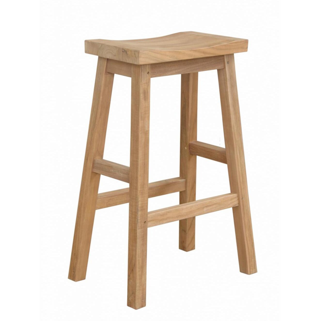 Anderson Teak Alpine Rectangular Teak Patio Bar Stool
