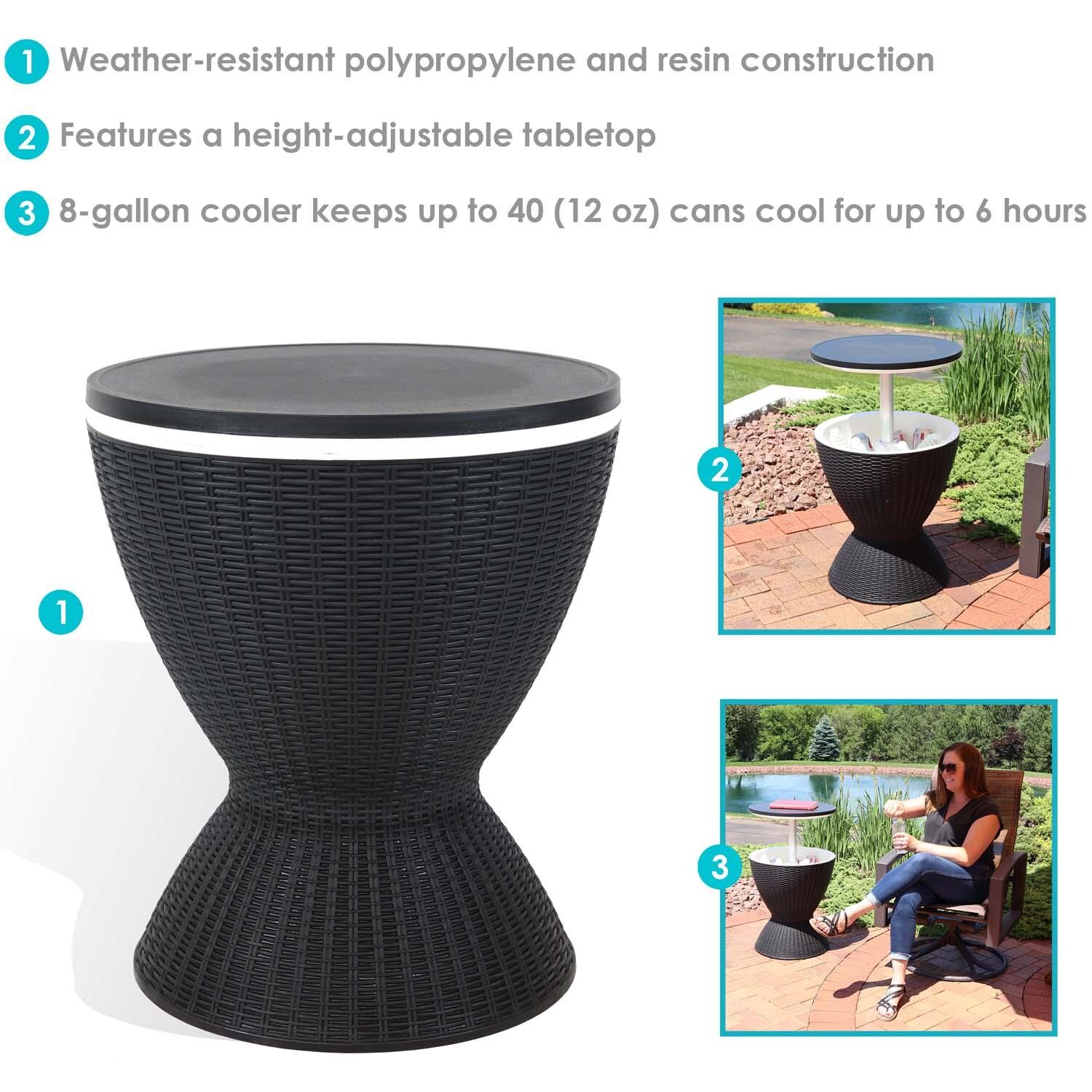 Patio Cooler Table in Phantom Gray By Ultimate Patio - Detail thumbnail
