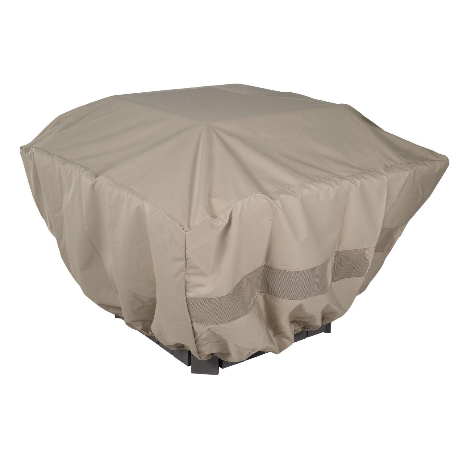 Harborview Octagonal Fire Pit Table in Whitewash by Lakeview Outdoor Designs - Cover - Detail thumbnail