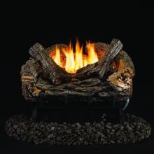 Peterson Real Fyre 16-Inch Valley Oak Gas Log Set With Vent-Free Natural Gas ANSI Certified 9,500 BTU G8-E Burner - Manual Safety Pilot image