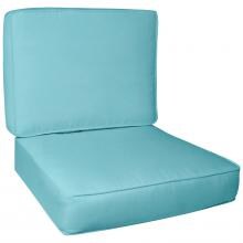 Sunbrella Canvas Aruba Medium Outdoor Replacement Club Chair Cushion Set w/ Piping by UltimatePatio.com image