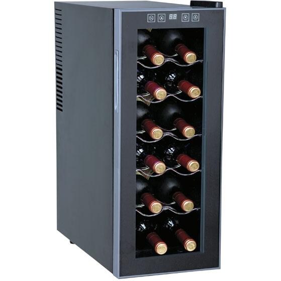 Sunpentown 12 Bottle Thermoelectric Freestanding Wine Cooler Glass