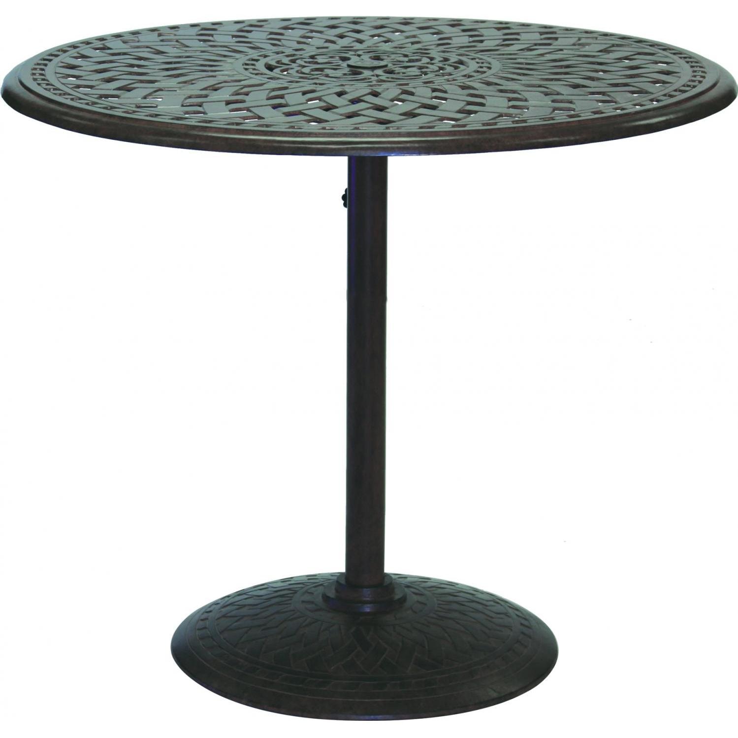 Darlee Series 60 42 Inch Cast Aluminum Counter Height Pedestal Patio ...