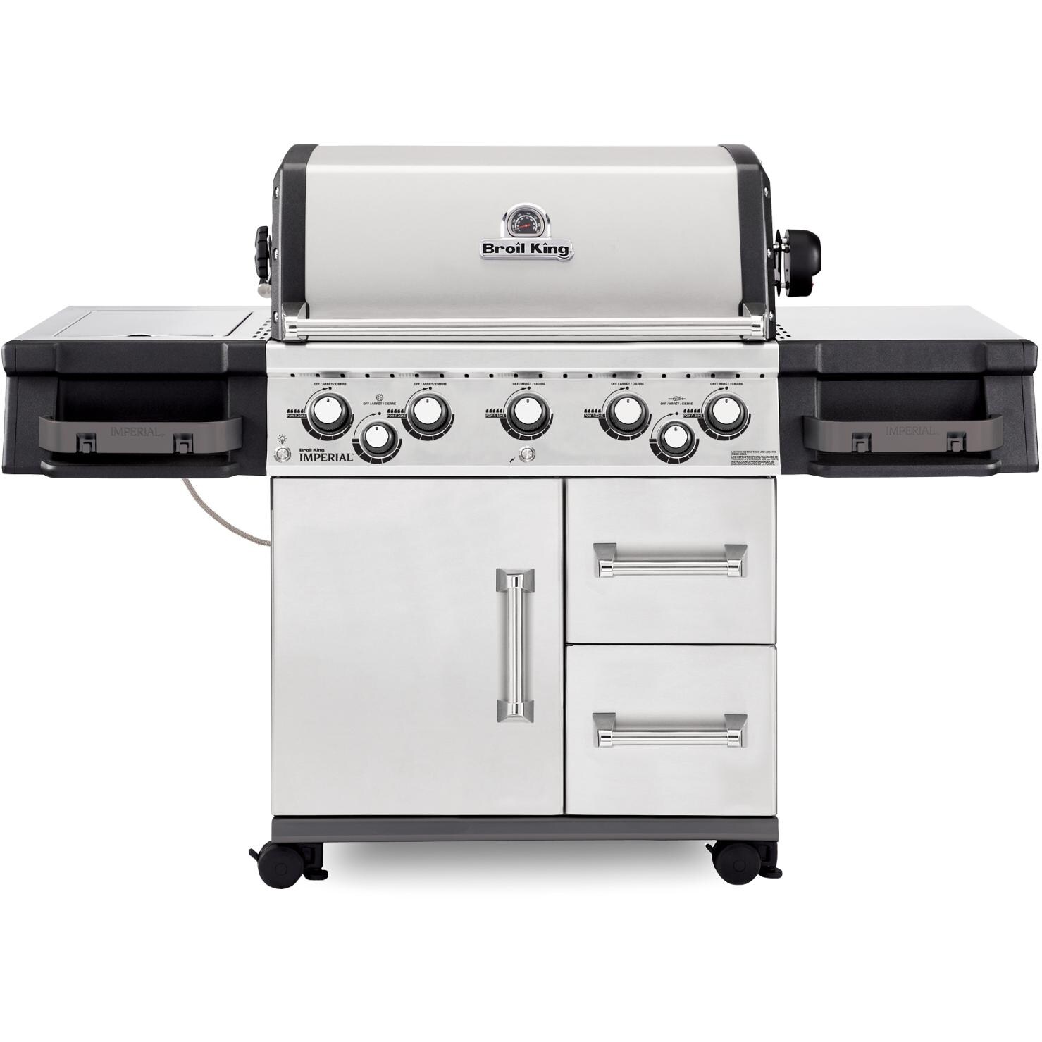 Broil King Imperial 590 5-Burner Freestanding Propane Gas Grill With Rotisserie & Side Burner thumbnail