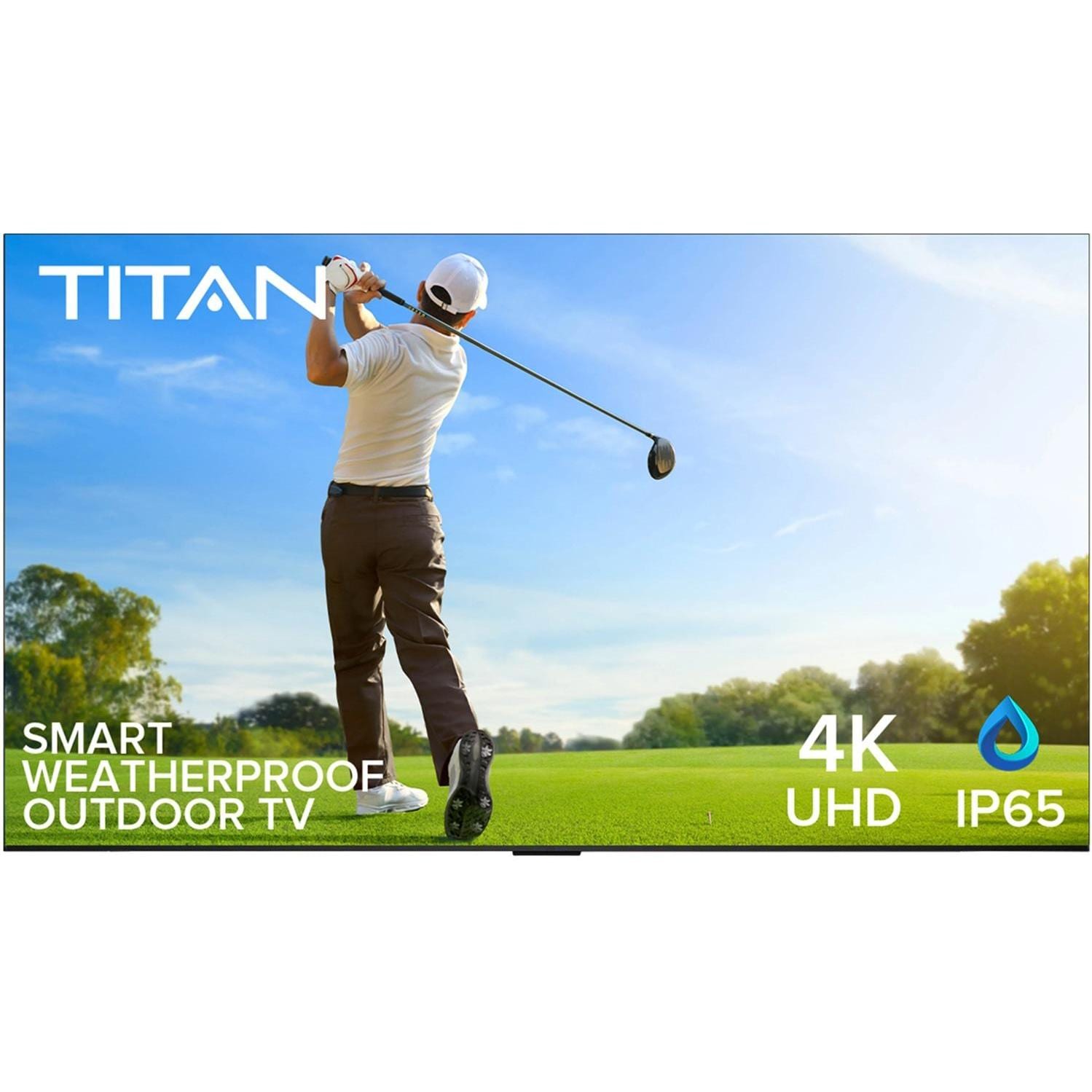 Titan BQG-S100-UHD-050-010 S100 Series 50 Inch Partial Sun 4K UHD Smart Outdoor TV W/ Crystal Processor & Built-In Alexa - Screen - White Background thumbnail